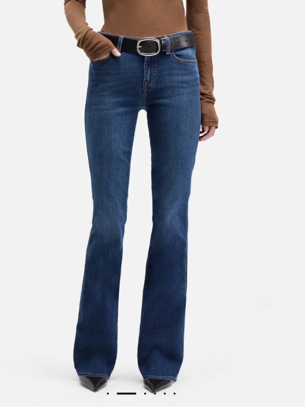 7 For All Mankind Kimmie Bootcut Jeans Size 24 B(air) Denim Dark Wash Stretch